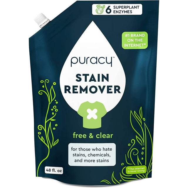 Puracy Laundry Stain Remover Refill, Free & Clear, 48 fl.oz. L4